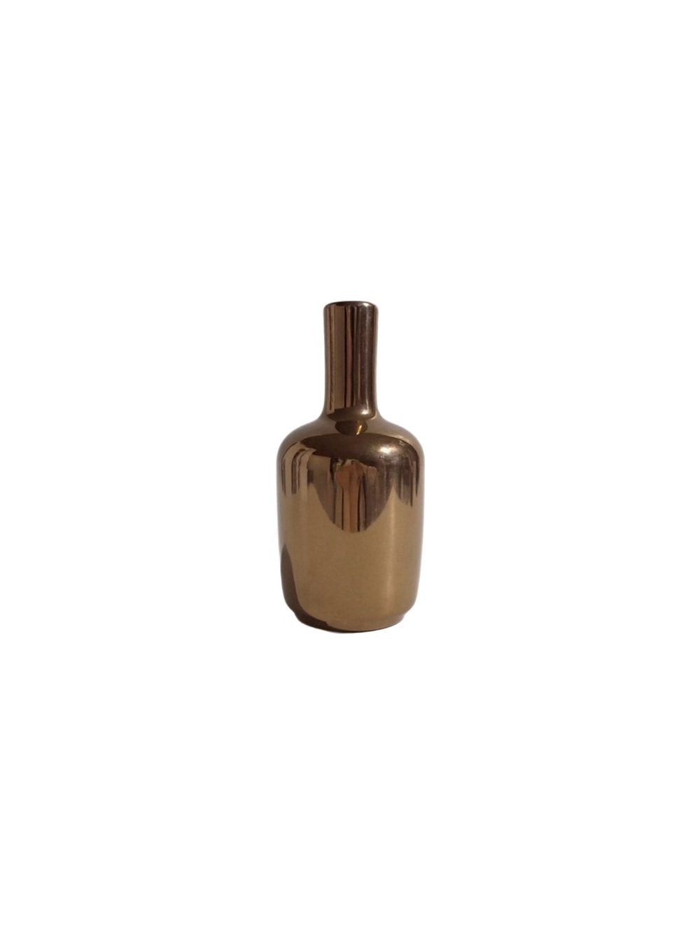 Bloomingville Small Gold Toned Stoneware Accent Bud Vase